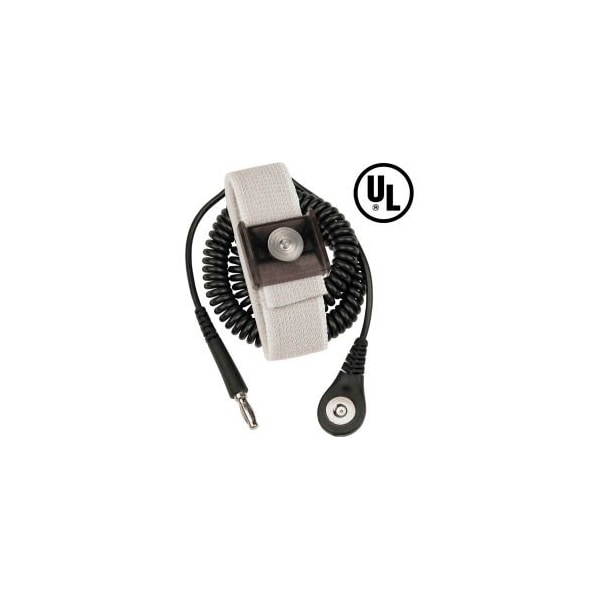 Desco Industries Inc Desco Jewel MagSnap Adjustable Elastic Wrist Strap 09185 12 Ft Cord - Black 9185 - main